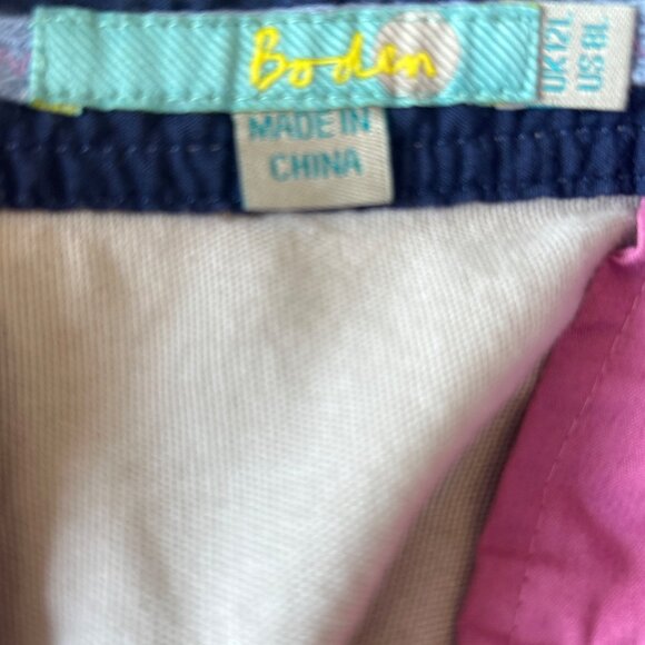 Boden Pencil Skirt Women's Size 8L Floral Print Cotton Knee Length - Picture 4 of 11